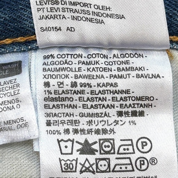 Levi's 501 Original Fit Button Fly Anchor Stretch Straight Jeans, Size 38x32 - Picture 9 of 10